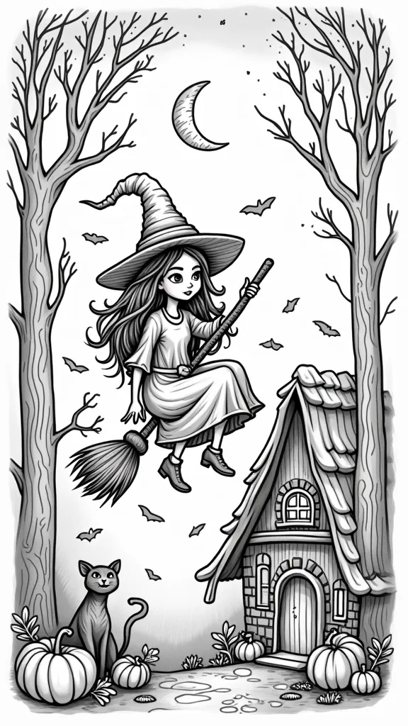 witch coloring pages free